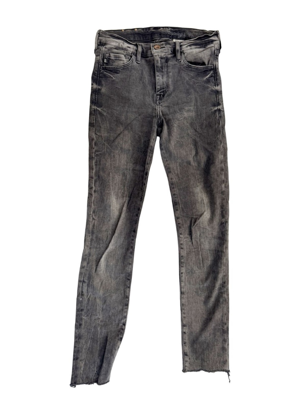 H&M Washed Grey Mid Rise Skinny Jeans Size 8